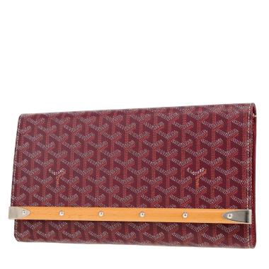 Bolsito de mano Goyard  Monte Carlo en tela Goyardine color burdeos