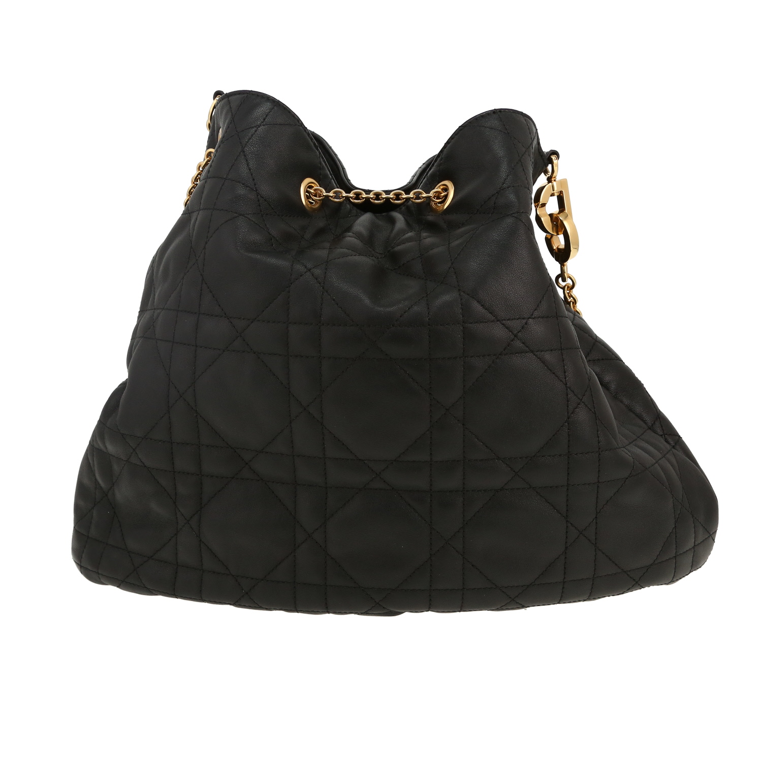 Sac à main Dior Ammi en cuir cannage noir - Detail D4