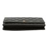 Chanel  Wallet on Chain shoulder bag  in black quilted grained leather - Detail D1 thumbnail