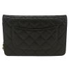 Chanel  Wallet on Chain shoulder bag  in black quilted grained leather - Detail D4 thumbnail