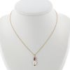 Poiray Perles Précieuses small model necklace in yellow gold, rhodolite and pearl - 360 thumbnail