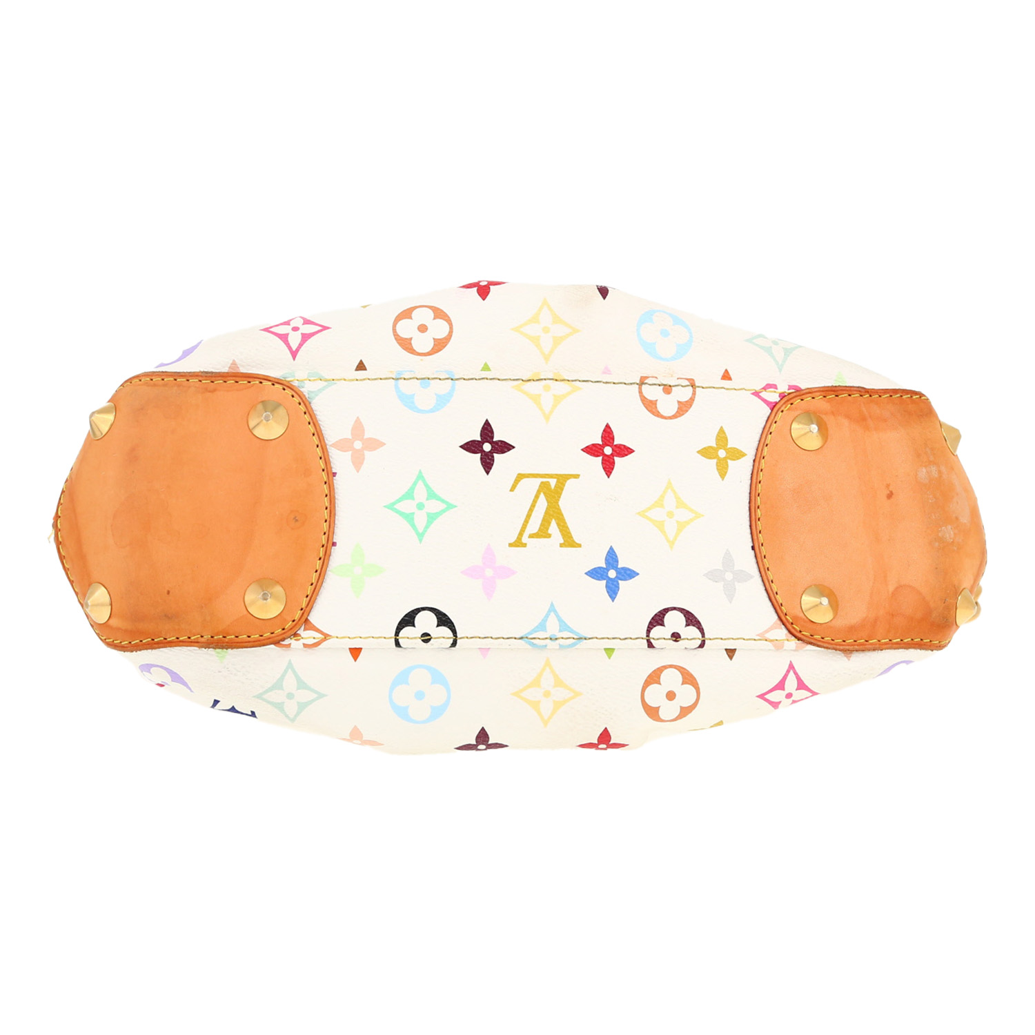 Louis Vuitton  Judy handbag  in multicolor monogram canvas  and natural leather - Detail D1