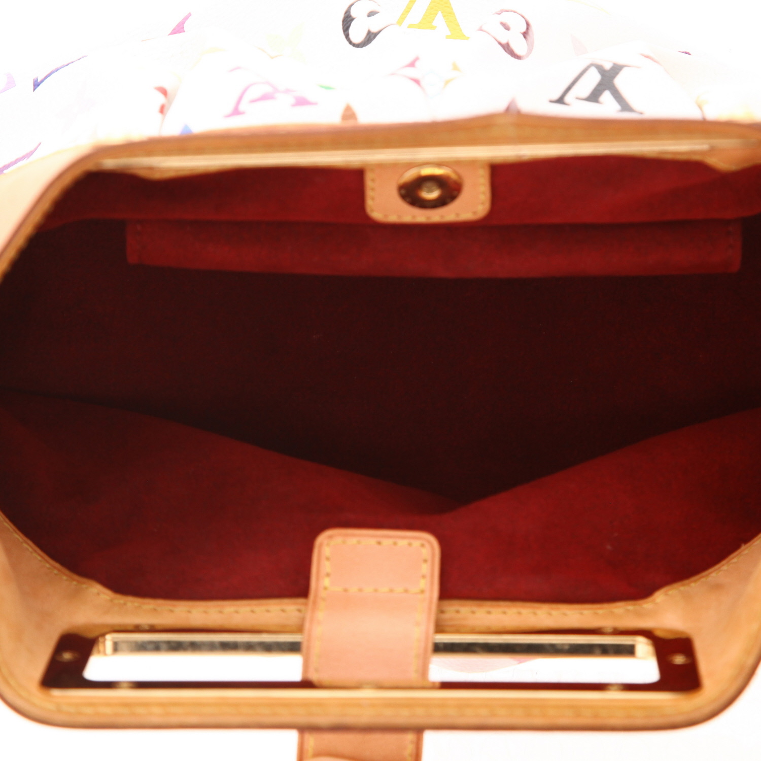 Louis Vuitton X Murakami Judy handbag  in multicolor monogram canvas  and natural leather - Detail D3