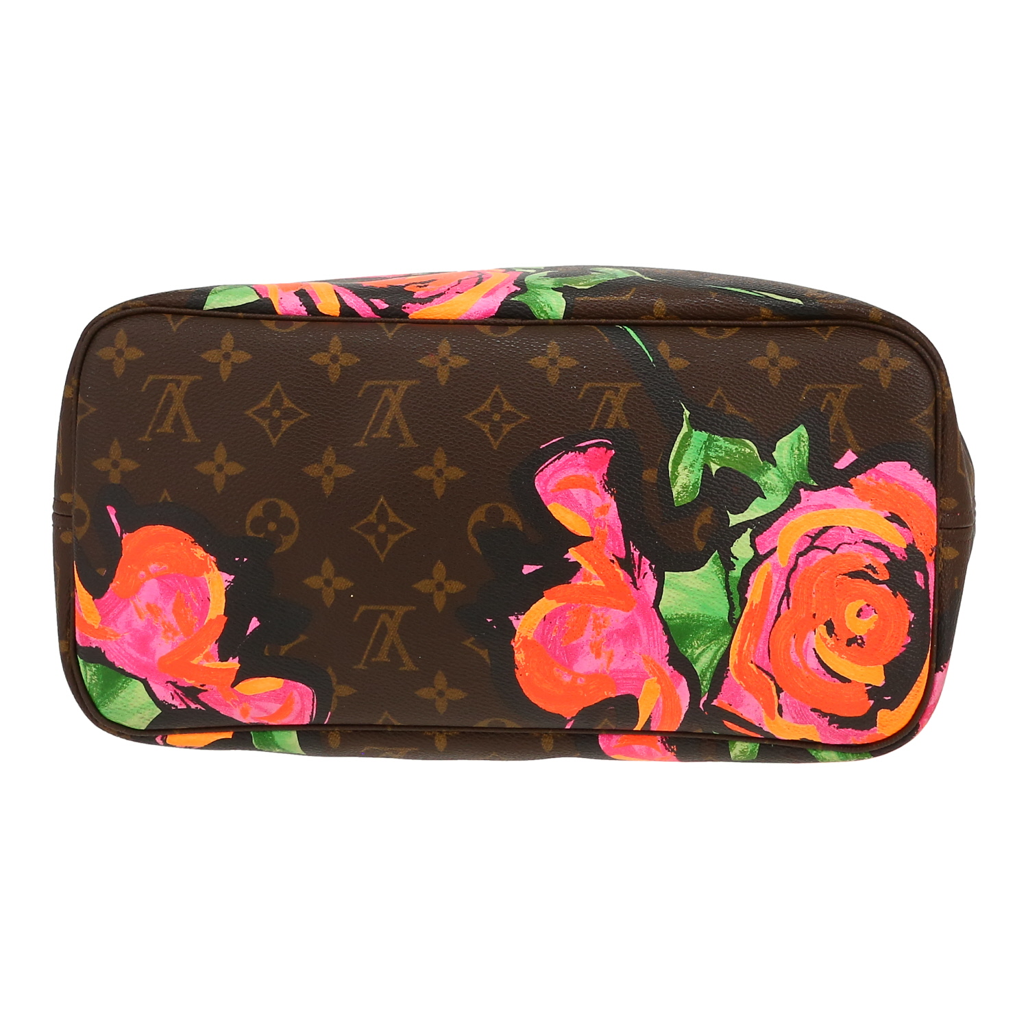 Bolso Cabás Louis Vuitton  Neverfull Editions Limitées modelo mediano  en lona Monogram y cuero natural - Detail D1