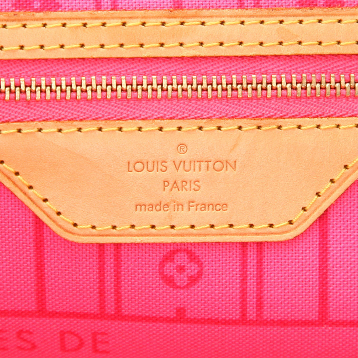 Sac cabas Louis Vuitton  Neverfull Editions Limitées Stephen Sprouse moyen modèle  en toile monogram et cuir naturel - Detail D2