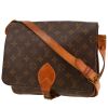 Bolso bandolera Louis Vuitton  Cartouchiére en lona Monogram marrón y cuero natural - 00pp thumbnail