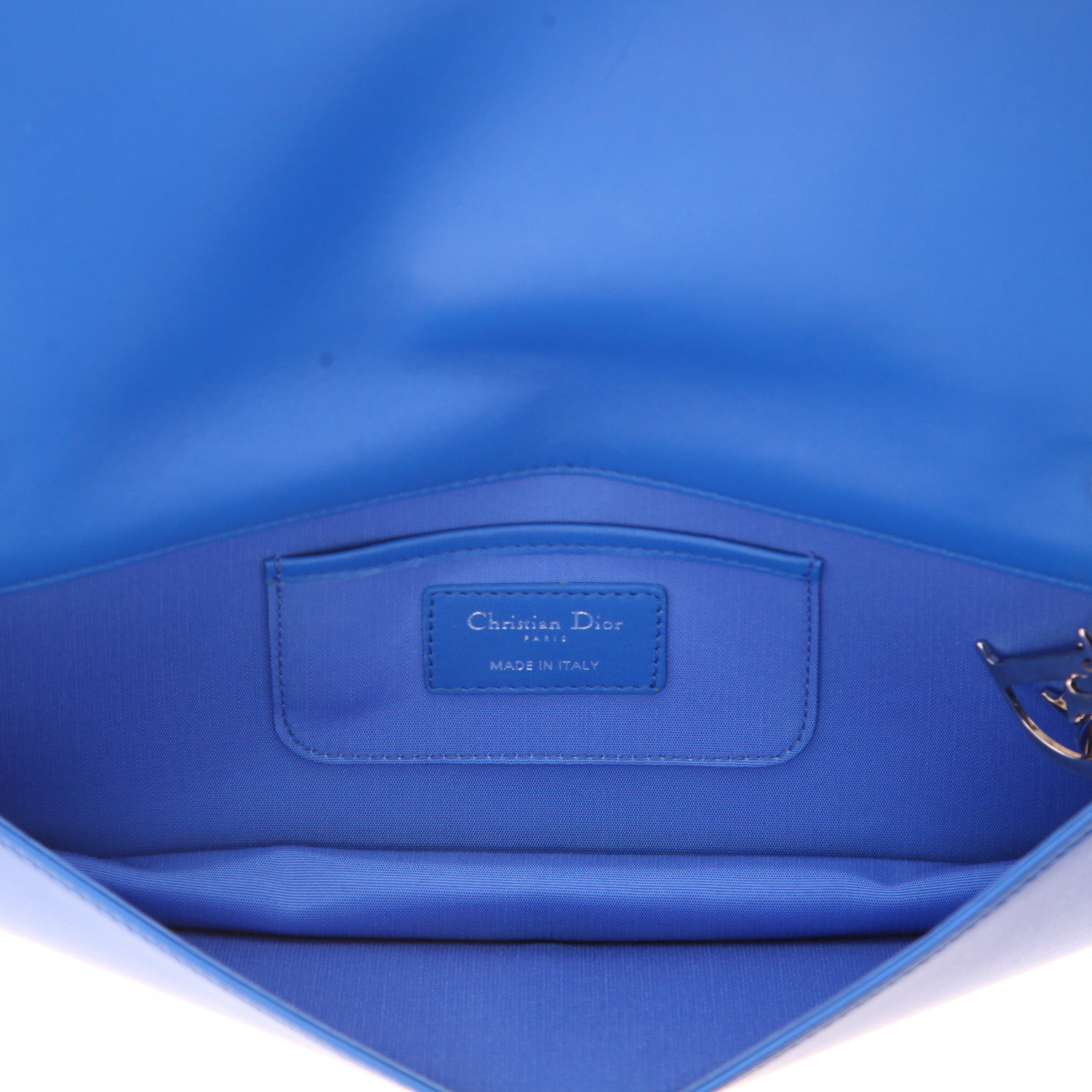 Bolso bandolera Dior   en cuero cannage azul - Detail D3