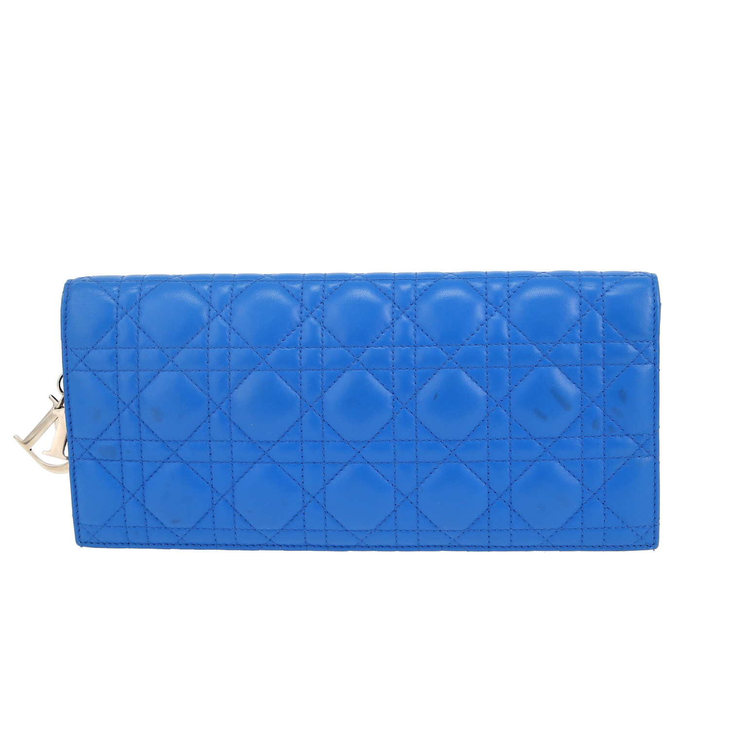 Borsa a tracolla Dior   in pelle cannage blu - Detail D4