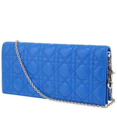 Dior   shoulder bag  in blue leather cannage