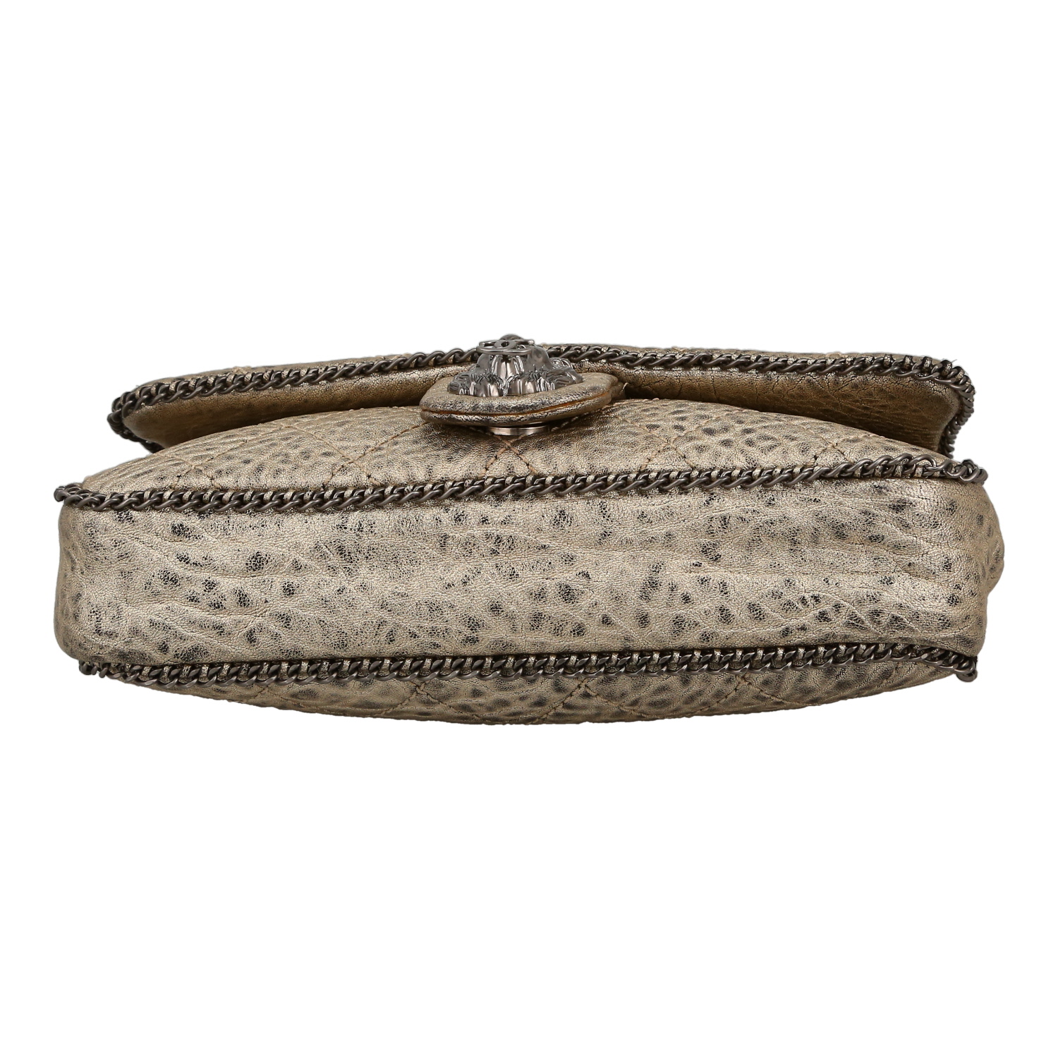Bolso de mano Chanel en cuero gris - Detail D1
