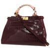 Bolso de mano Fendi  Peekaboo en cocodrilo color burdeos - 00pp thumbnail