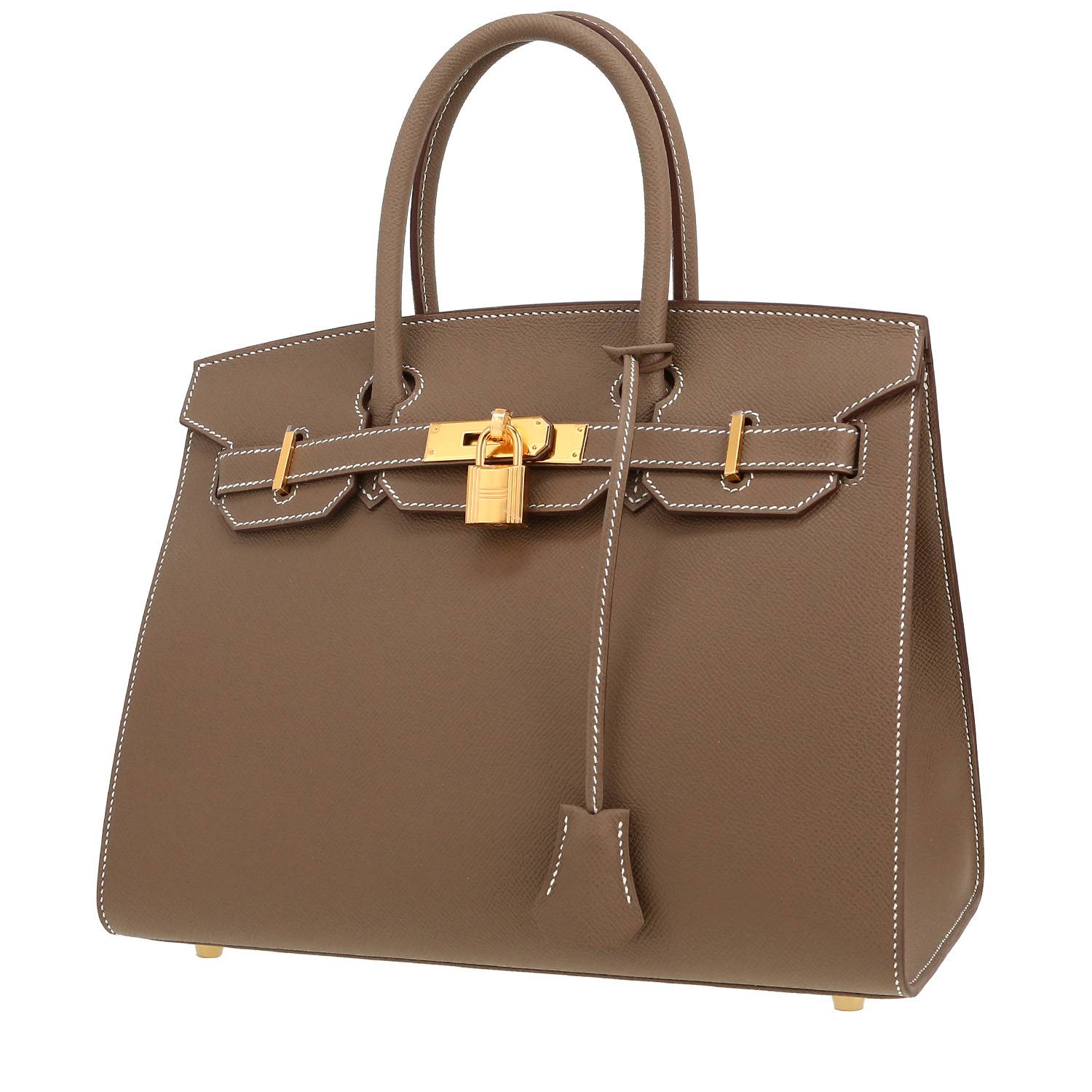 Sac à main Hermès  Birkin 30 cm en cuir epsom étoupe