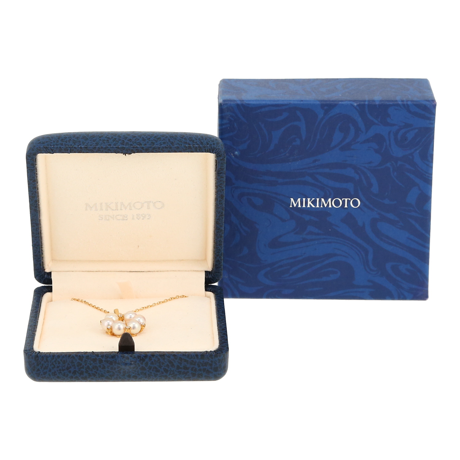 Mikimoto  pendant in yellow gold, Akoya cultured pearls and diamonds - Detail D2