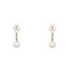 Orecchini Mikimoto  in oro giallo, perle coltivate Akoya e diamanti - 00pp thumbnail