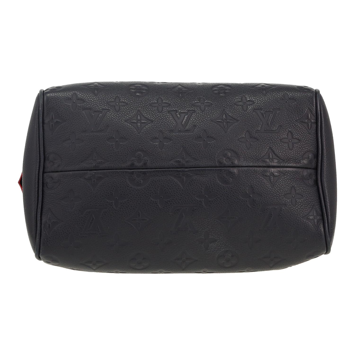 Louis Vuitton  Speedy 25 handbag  in navy blue empreinte monogram leather - Detail D1