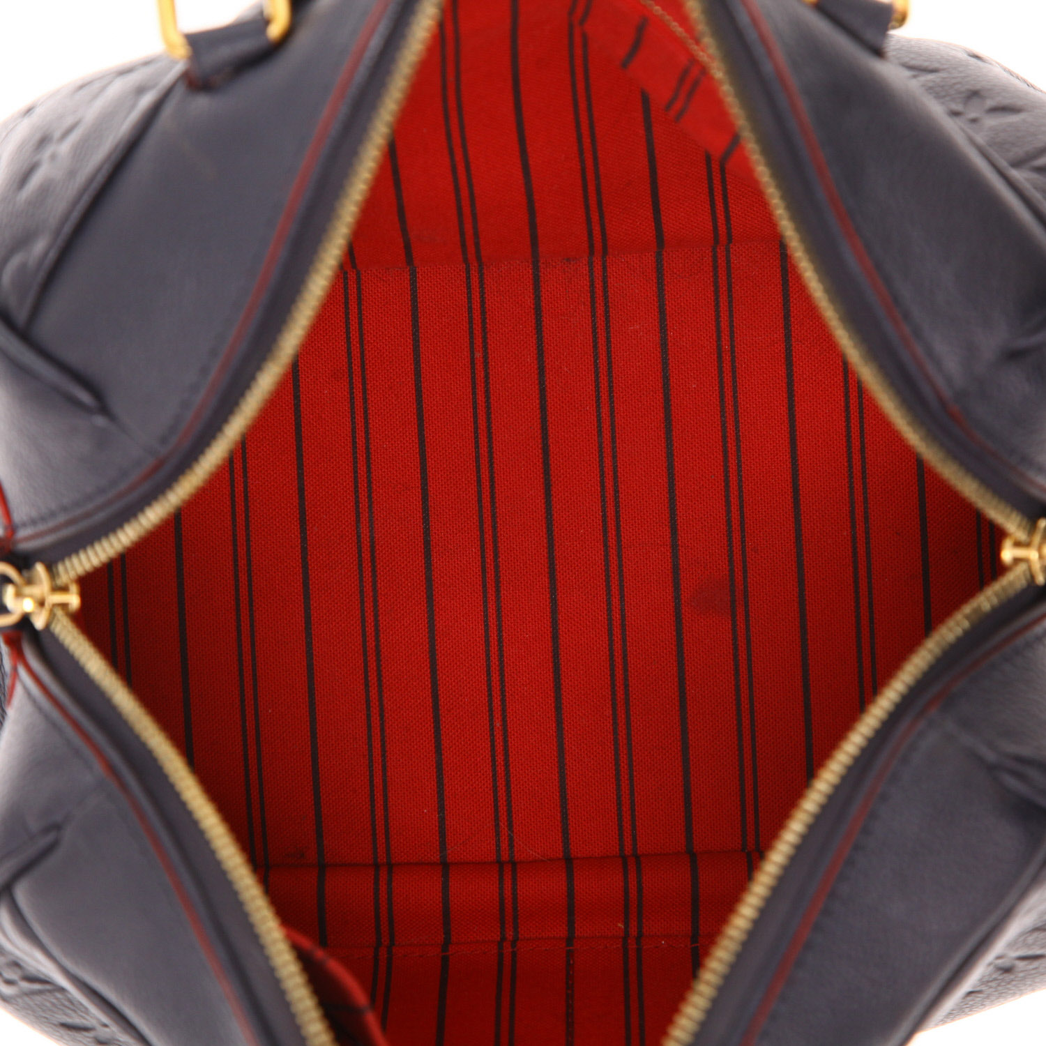 Borsa Louis Vuitton  Speedy 25 in pelle monogram con stampa blu marino - Detail D3