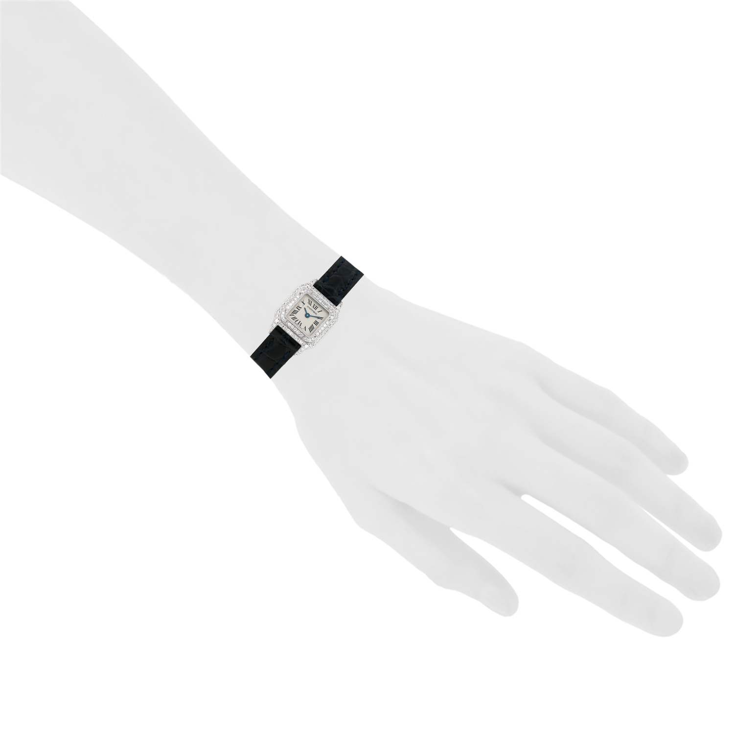 Reloj Cartier Panthère Mini de oro blanco Ref: Cartier - 1136  Circa 1990 - Detail D1