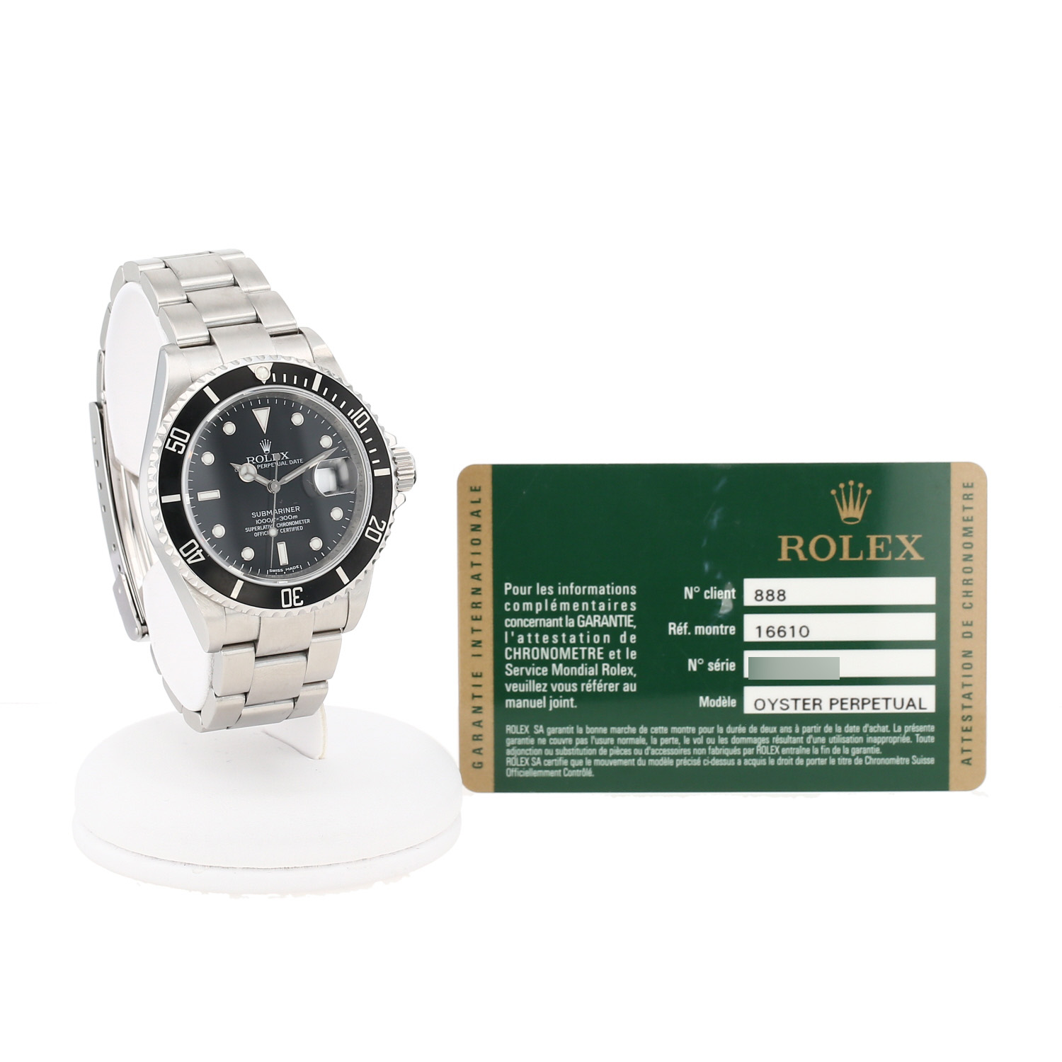 Rolex Submariner Date  in stainless steel Ref: Rolex - 16610T  Circa 2010 - Detail D2