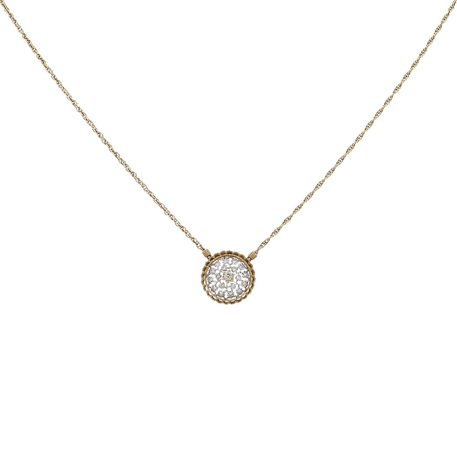 Collar Buccellati Rombi de oro amarillo, oro blanco y diamantes