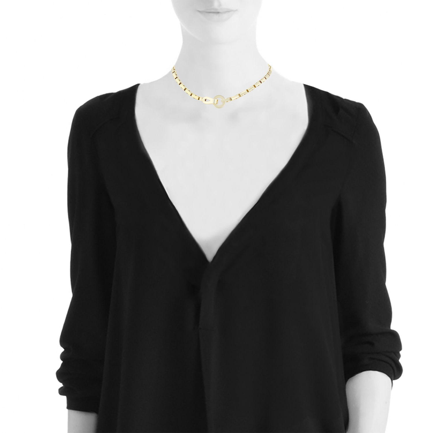 Cartier Agrafe necklace in yellow gold - Detail D1