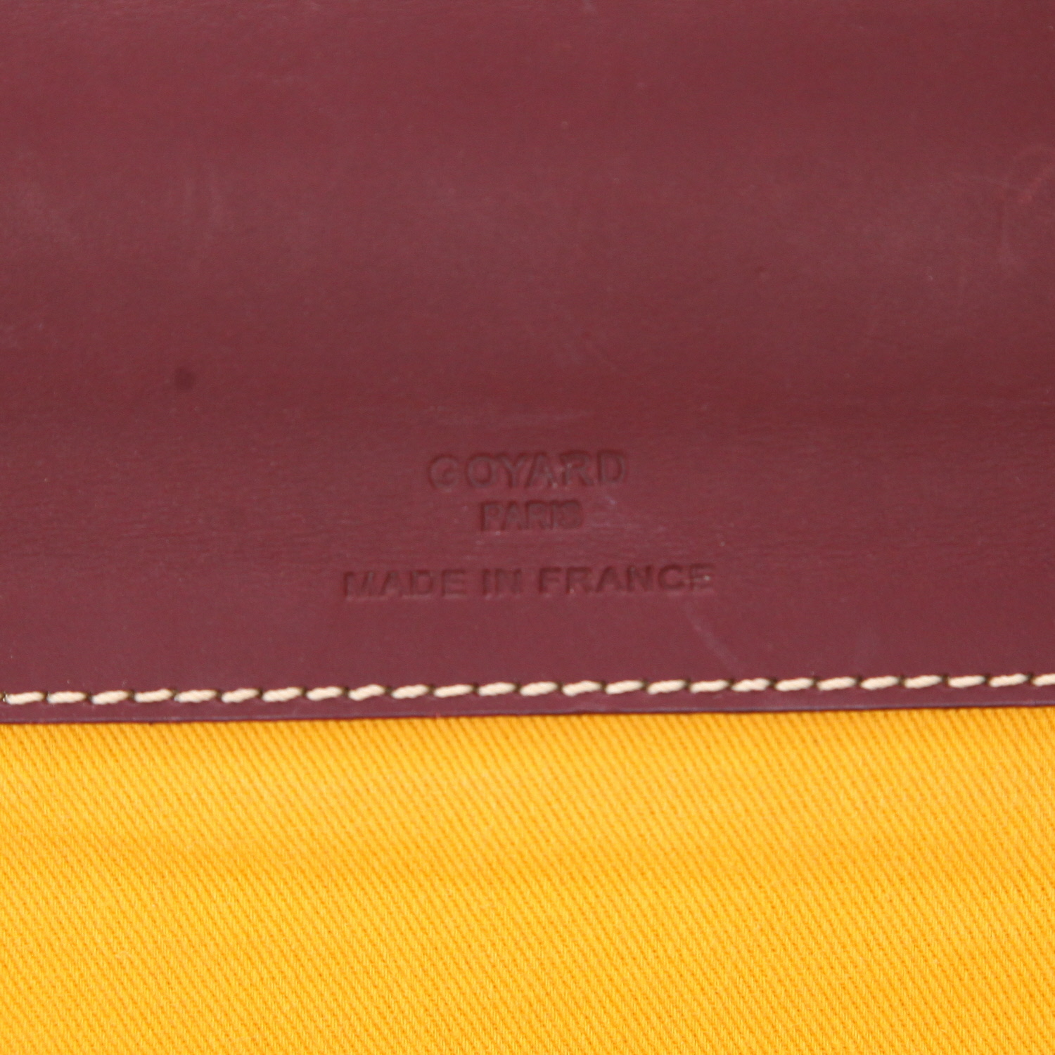 Sac à main Goyard Saint Leger en toile Goyardine bordeaux et cuir bordeaux - Detail D2