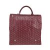 Goyard  Saint Leger handbag  in burgundy Goyard canvas  and burgundy leather - Detail D4 thumbnail