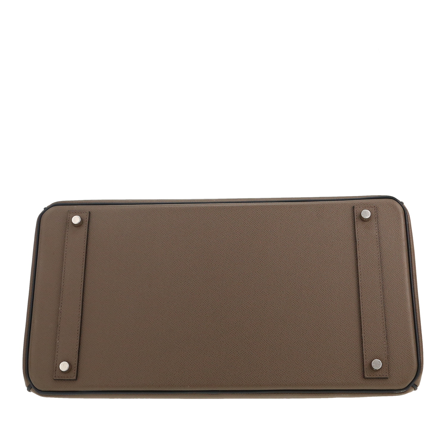 Sac à main Hermès  Birkin 40 cm en cuir epsom étoupe et bleu-marine - Detail D1