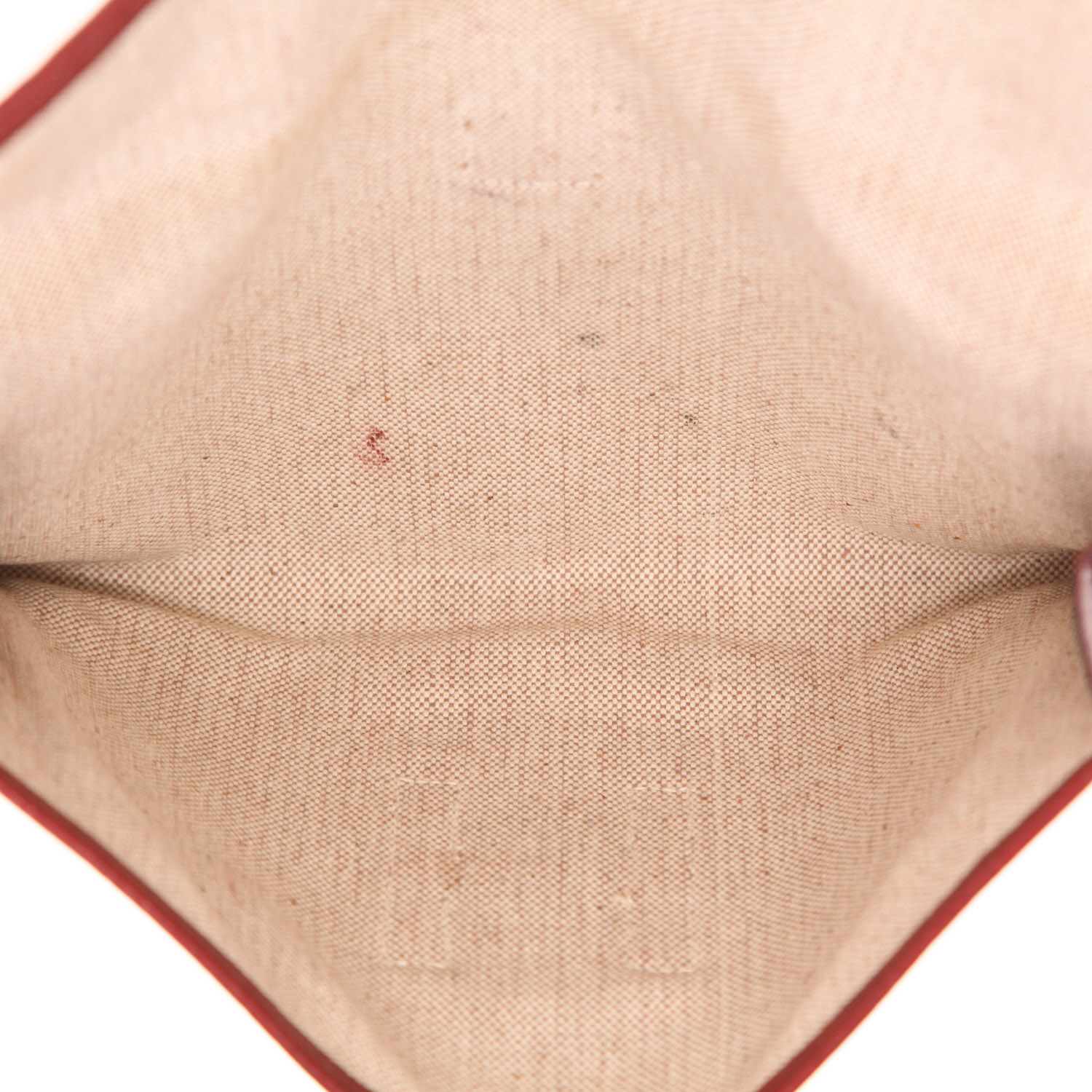 Bolsito de mano Hermès  Jige en cuero Ardenne color burdeos - Detail D3