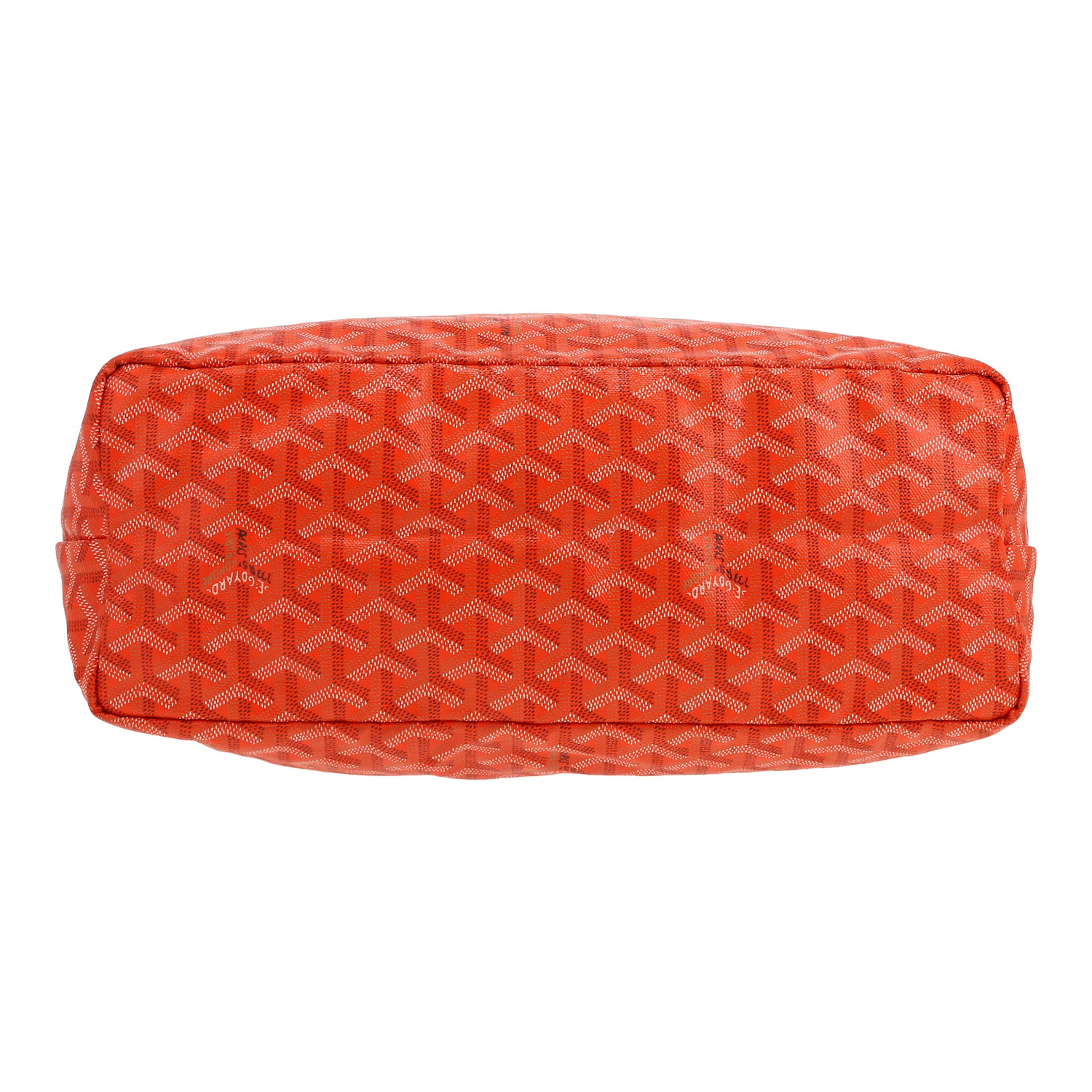 Shopping bag Goyard  Saint-Louis in tela Goyardine arancione e pelle arancione - Detail D1