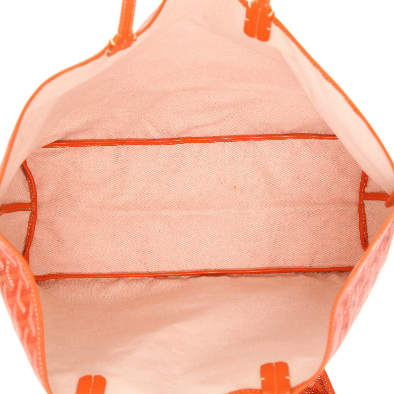 Shopping bag Goyard  Saint-Louis in tela Goyardine arancione e pelle arancione - Detail D3