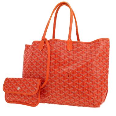Sac cabas Goyard  Saint-Louis en toile Goyardine orange et cuir orange