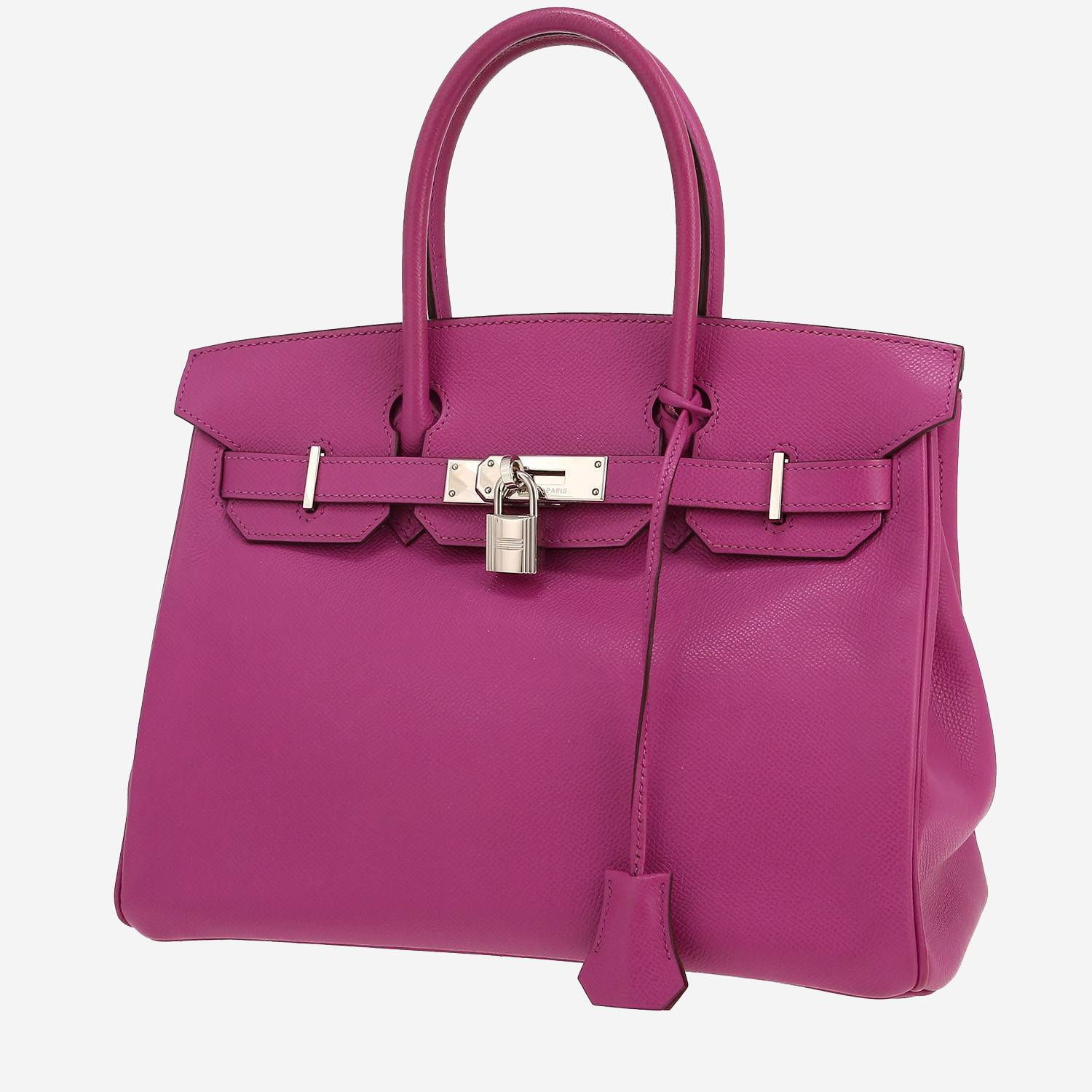 Bolso de mano Hermès  Birkin 30 cm en cuero epsom violeta Cyclamen