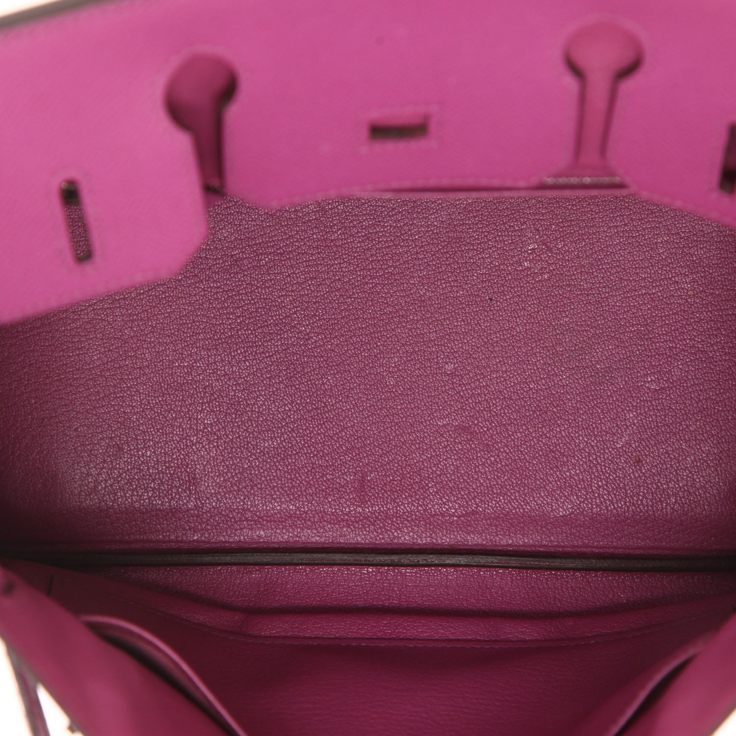 Bolso de mano Hermès  Birkin 30 cm en cuero epsom violeta Cyclamen - Detail D3