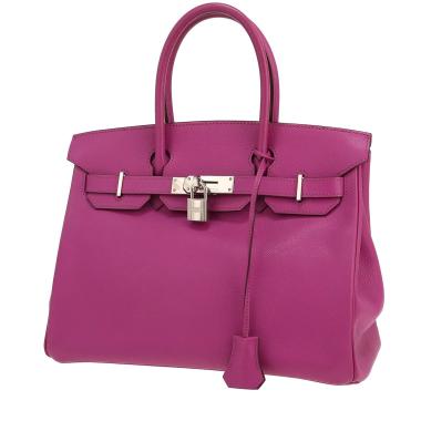 Bolso de mano Hermès  Birkin 30 cm en cuero epsom violeta