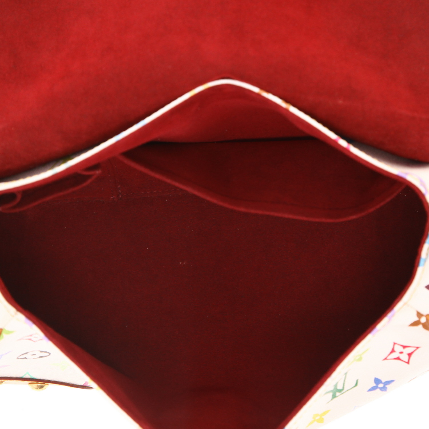 Sac à main Louis Vuitton X Murakami  Beverly en toile monogram multicolore et cuir naturel - Detail D4