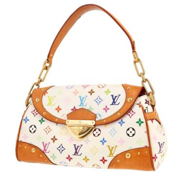 Louis Vuitton X Murakami  Beverly handbag  in multicolor monogram canvas  and natural leather