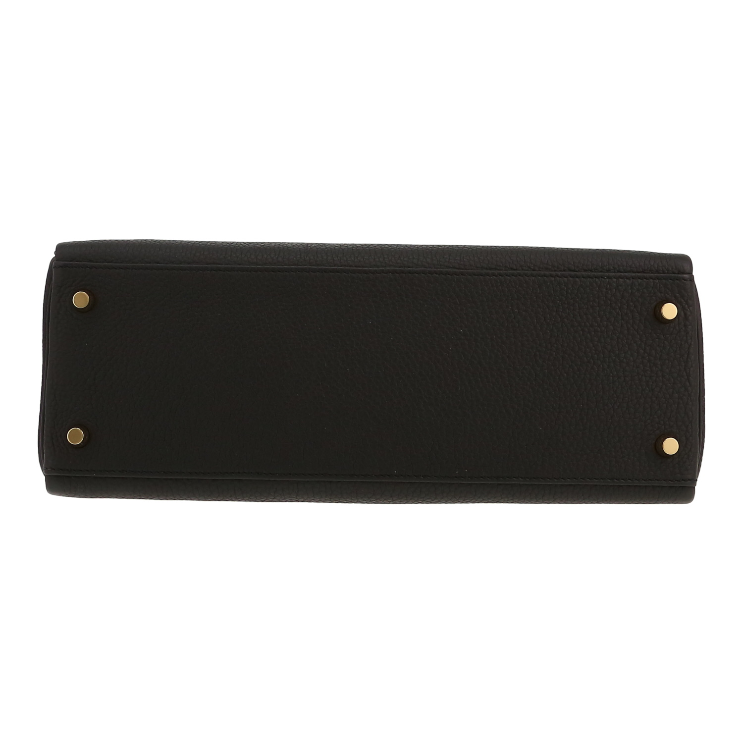 Bolso de mano Hermès  Kelly 32 cm en cuero togo negro - Detail D1