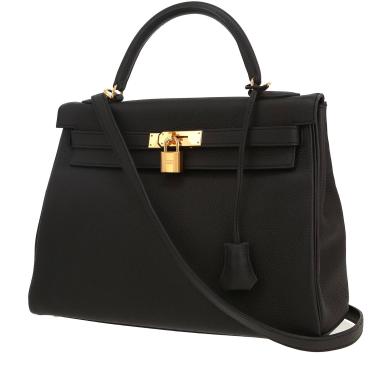 Sac à main Hermès  Kelly 32 cm en cuir togo noir
