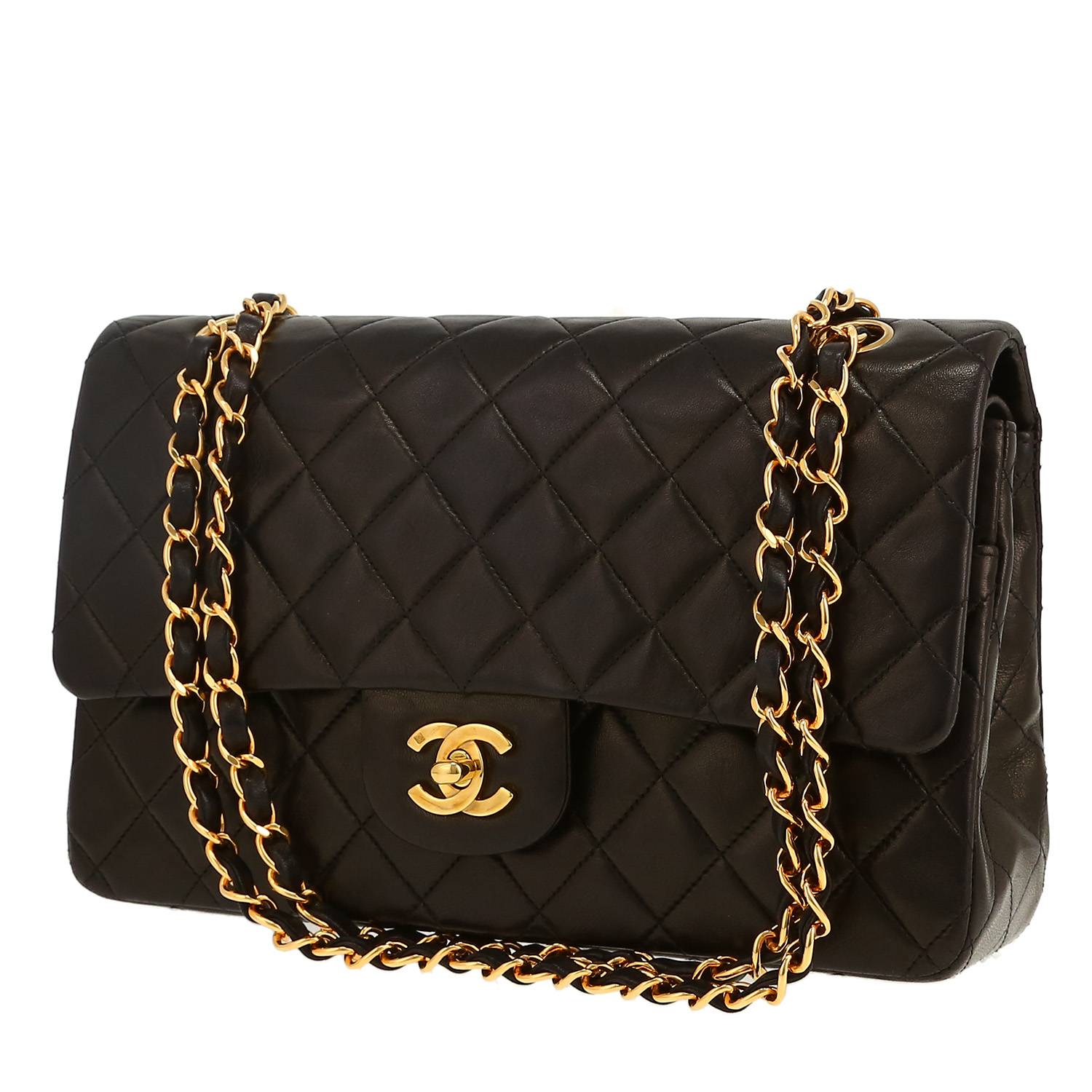 Bolso de mano Chanel  Timeless Classic en cuero acolchado negro