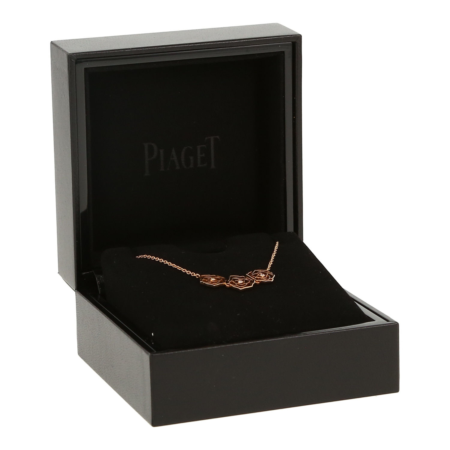 Piaget Rose necklace in pink gold and diamonds - Detail D2