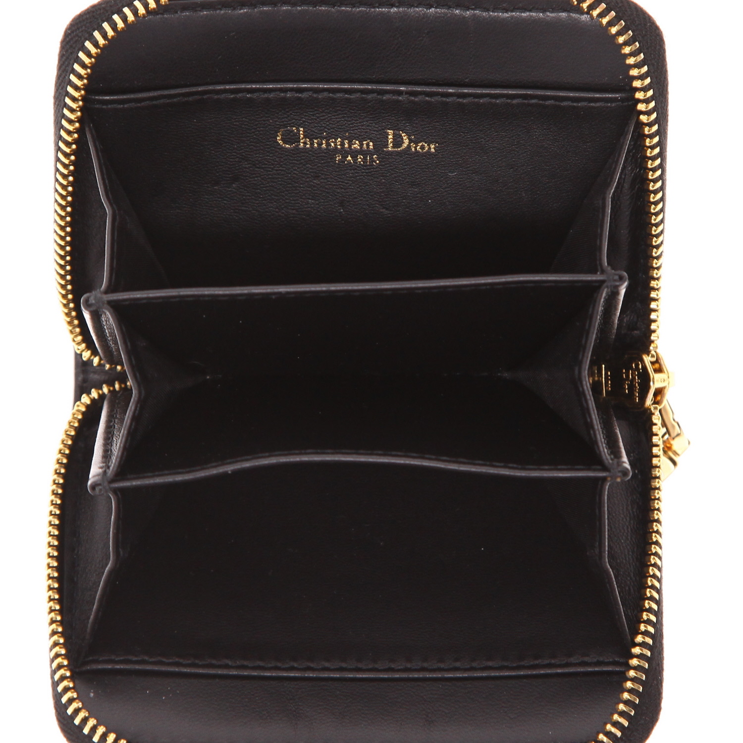 Dior  Caro mini  shoulder bag  in black leather cannage - Detail D3