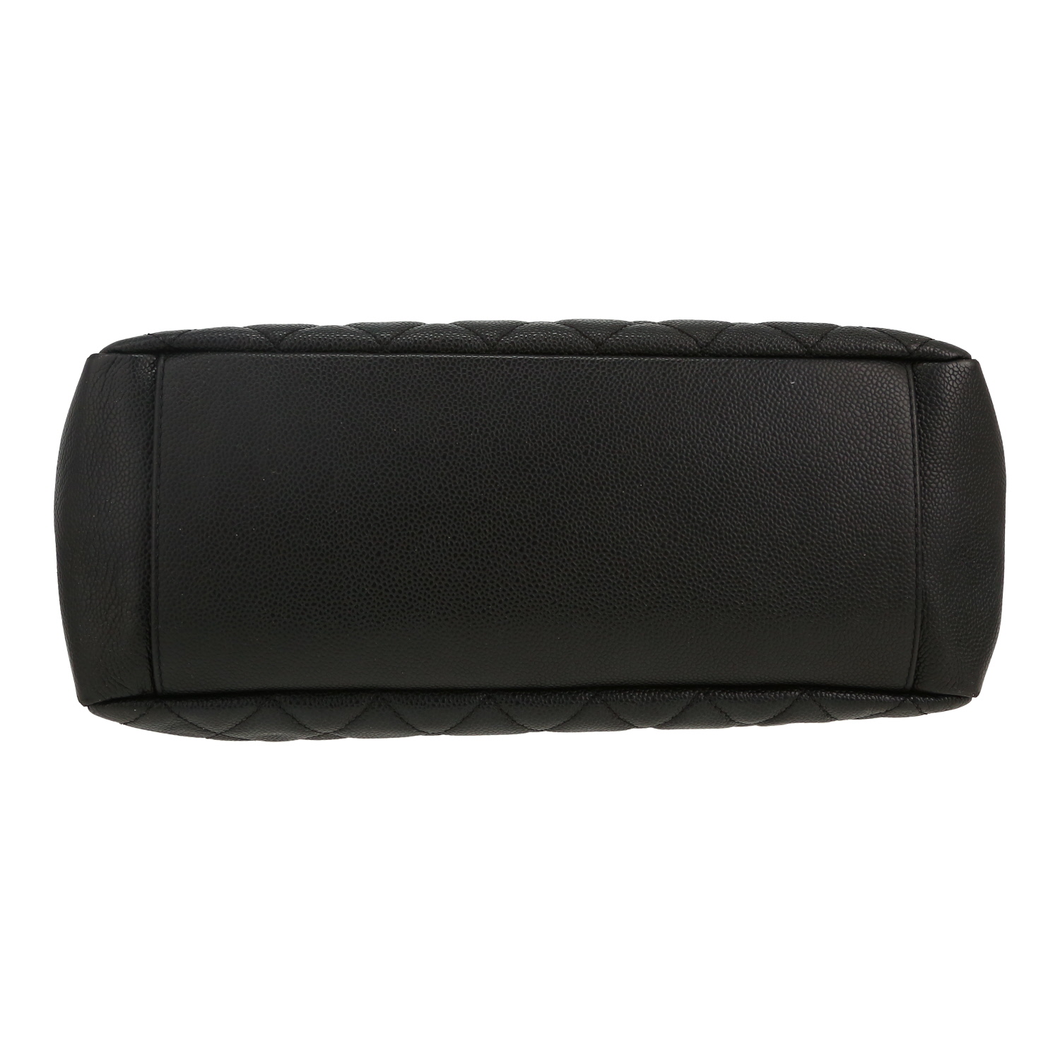 Bolso de mano Chanel  Shopping GST en cuero granulado acolchado negro - Detail D1