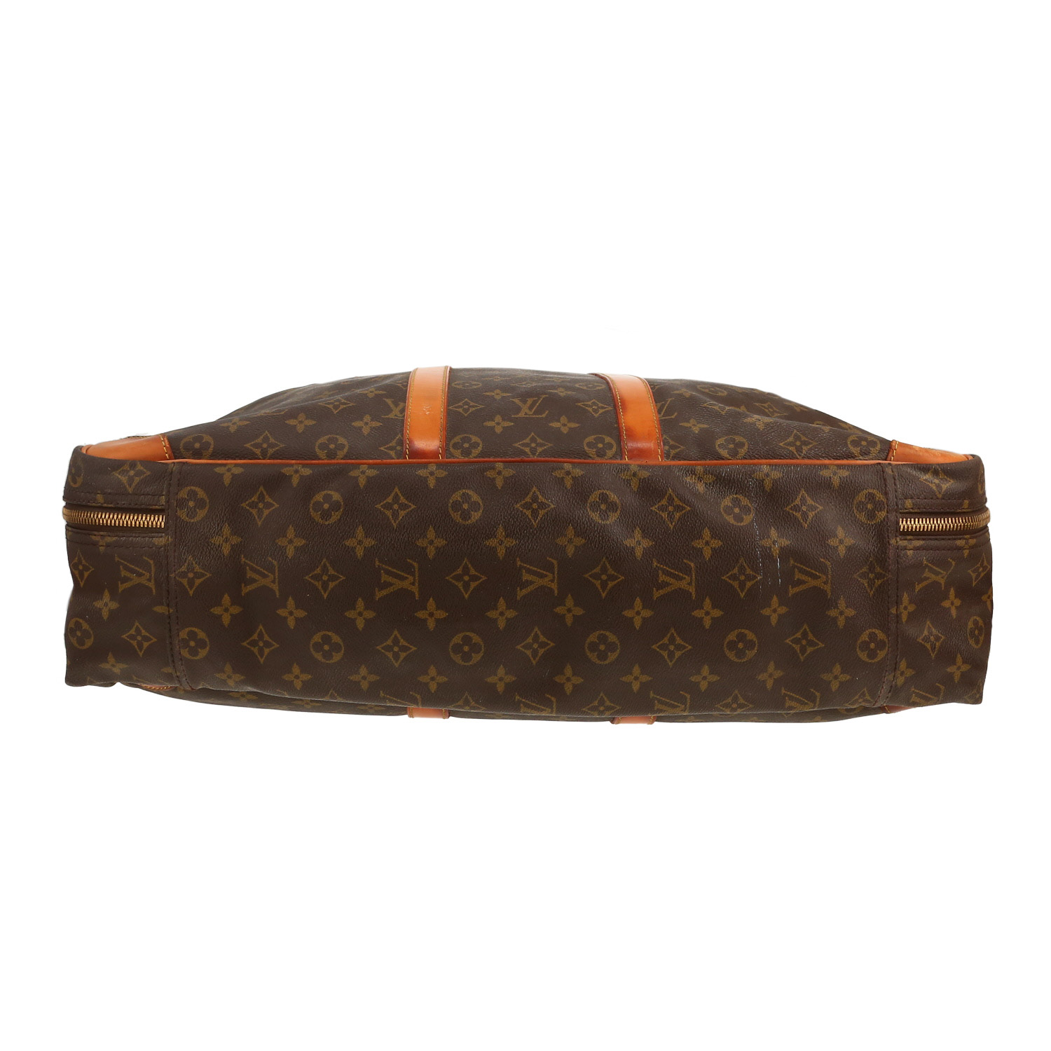 Louis Vuitton Sirius 50 soft suitcase in brown monogram canvas and natural leather - Detail D1