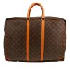 Louis Vuitton  Sirius 50 soft suitcase  in brown monogram canvas  and natural leather - Detail D5 thumbnail