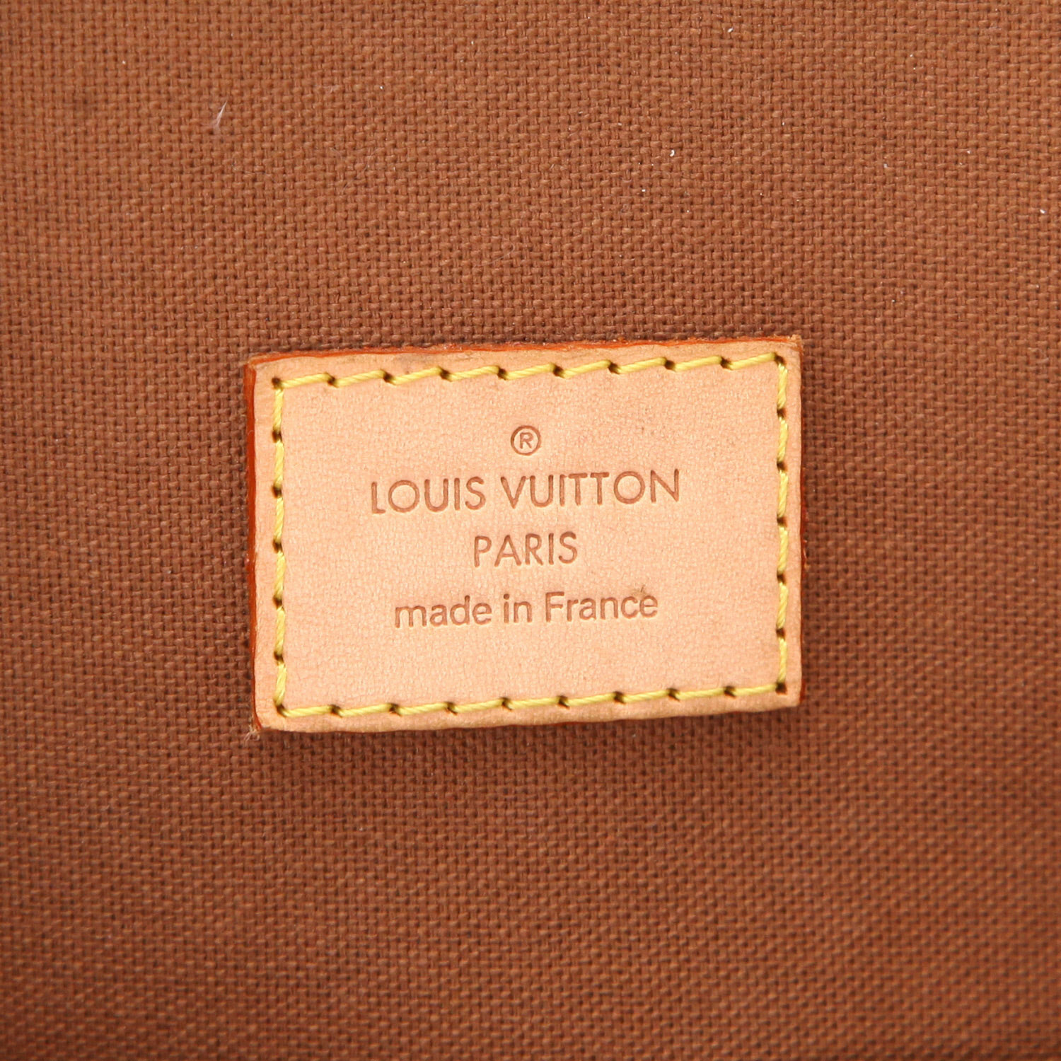 Sac à main Louis Vuitton  Lockit en toile monogram marron et cuir naturel - Detail D2