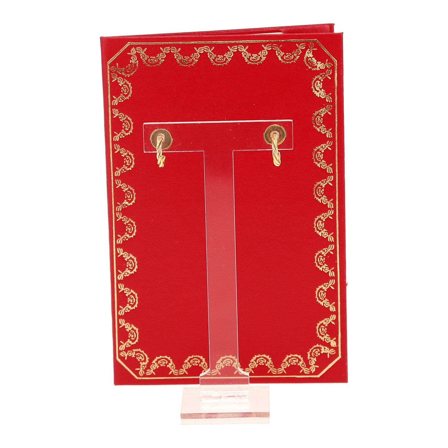 Cartier Trinity hoop earrings in 3 golds - Detail D2