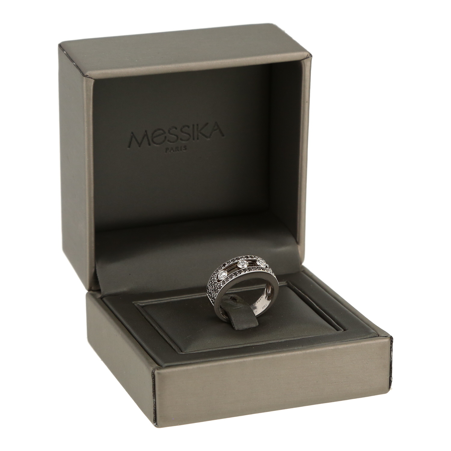 Messika Move ring in white gold and diamonds - Detail D2