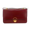 Hermès  Ring handbag  in burgundy box leather - 360 thumbnail