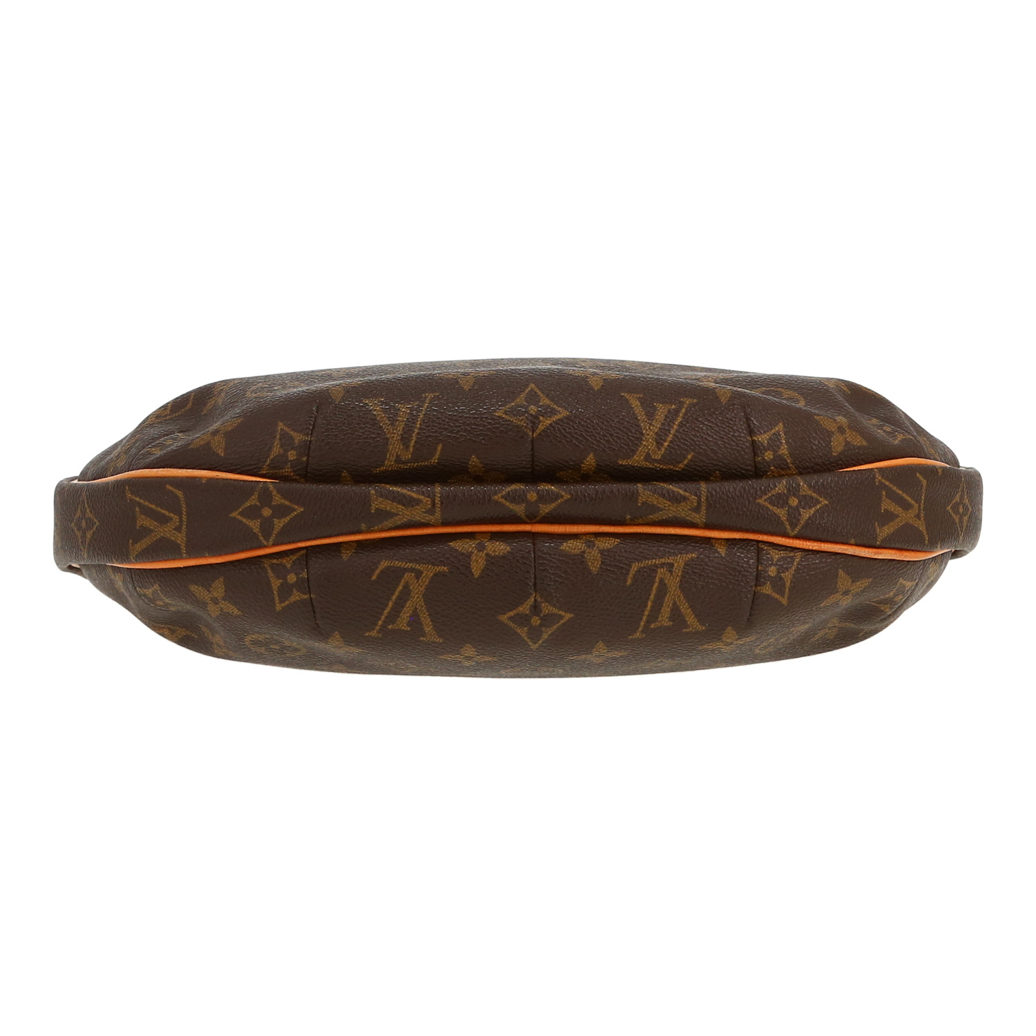 Louis Vuitton Croissant handbag in brown monogram canvas and natural leather - Detail D1