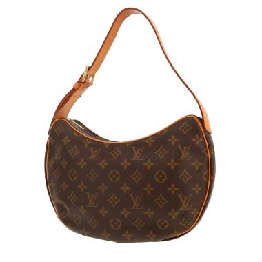Borsa Louis Vuitton  Croissant in tela monogram marrone e pelle naturale